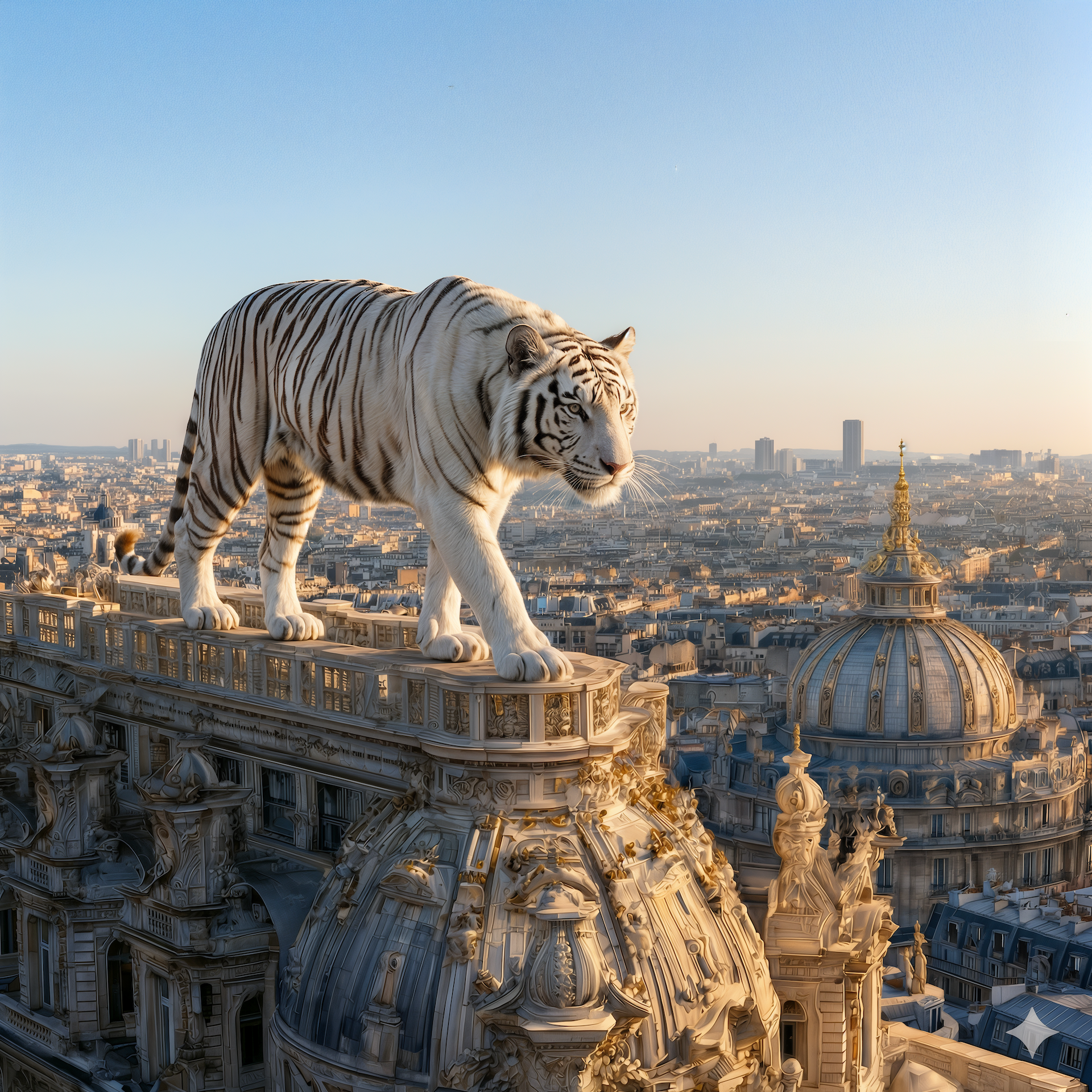 Tiger on top of Paris